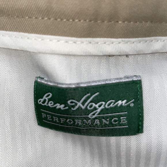 Ben Hogan Tan Golf Shorts Flat Front Hiking Polyester Spandex Blend Size 36 - Picture 6 of 8